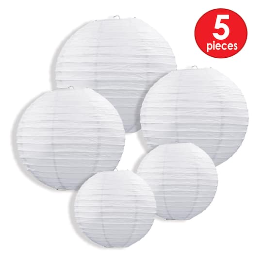 Beistle White Paper Lantern Set